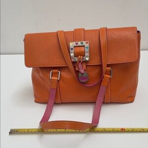 Dooney & Bourke Orange and Pink Satchel